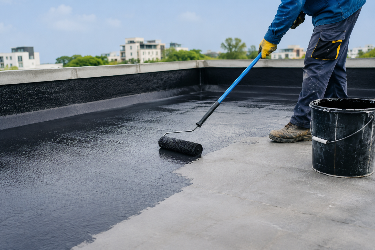 Protective waterproof coating application sample project